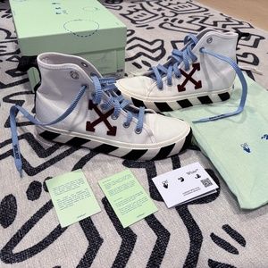 *SOLD* Off-White Vulcanized High Top Sneakers